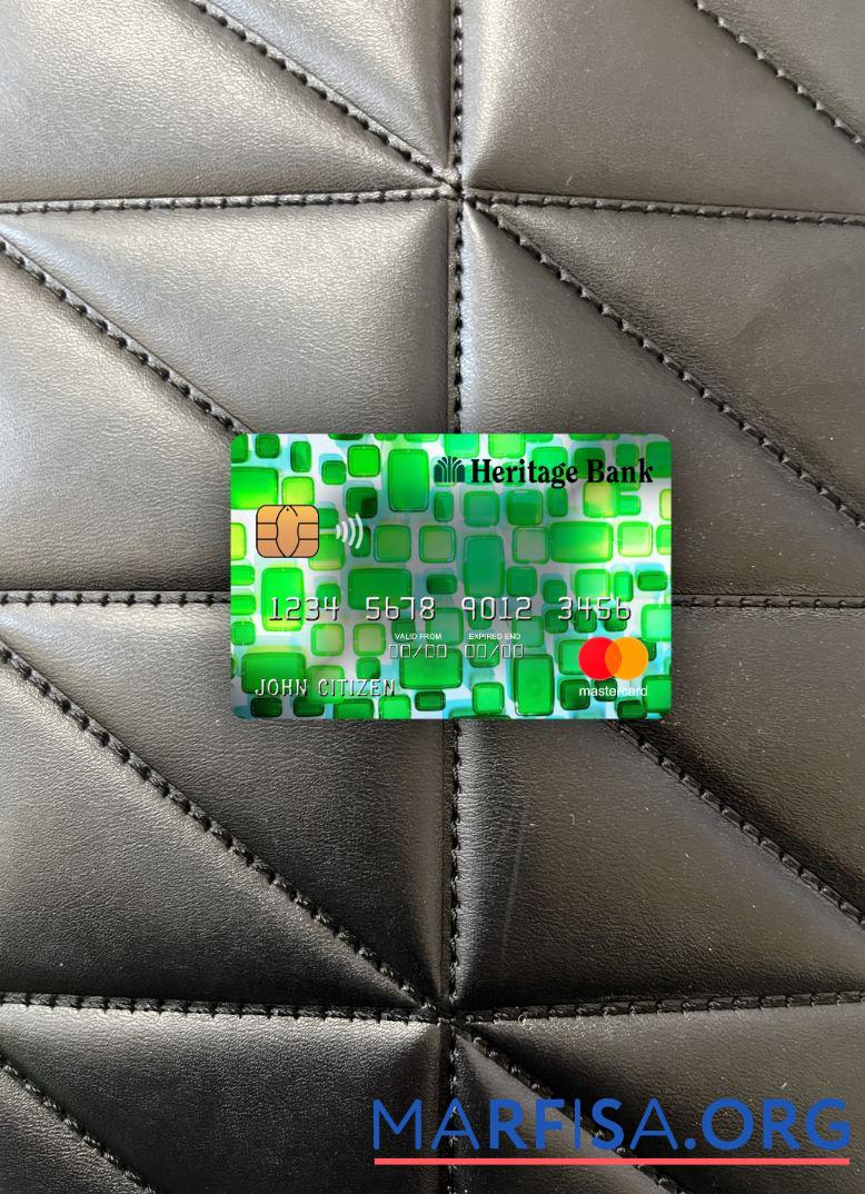 Blank USA Heritage bank mastercard photolook front example